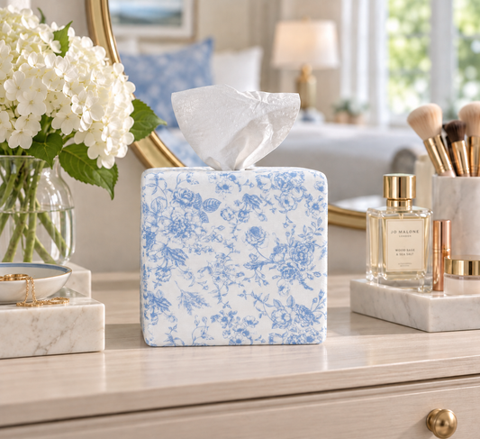 French Blue Heirloom Toile AchooCover