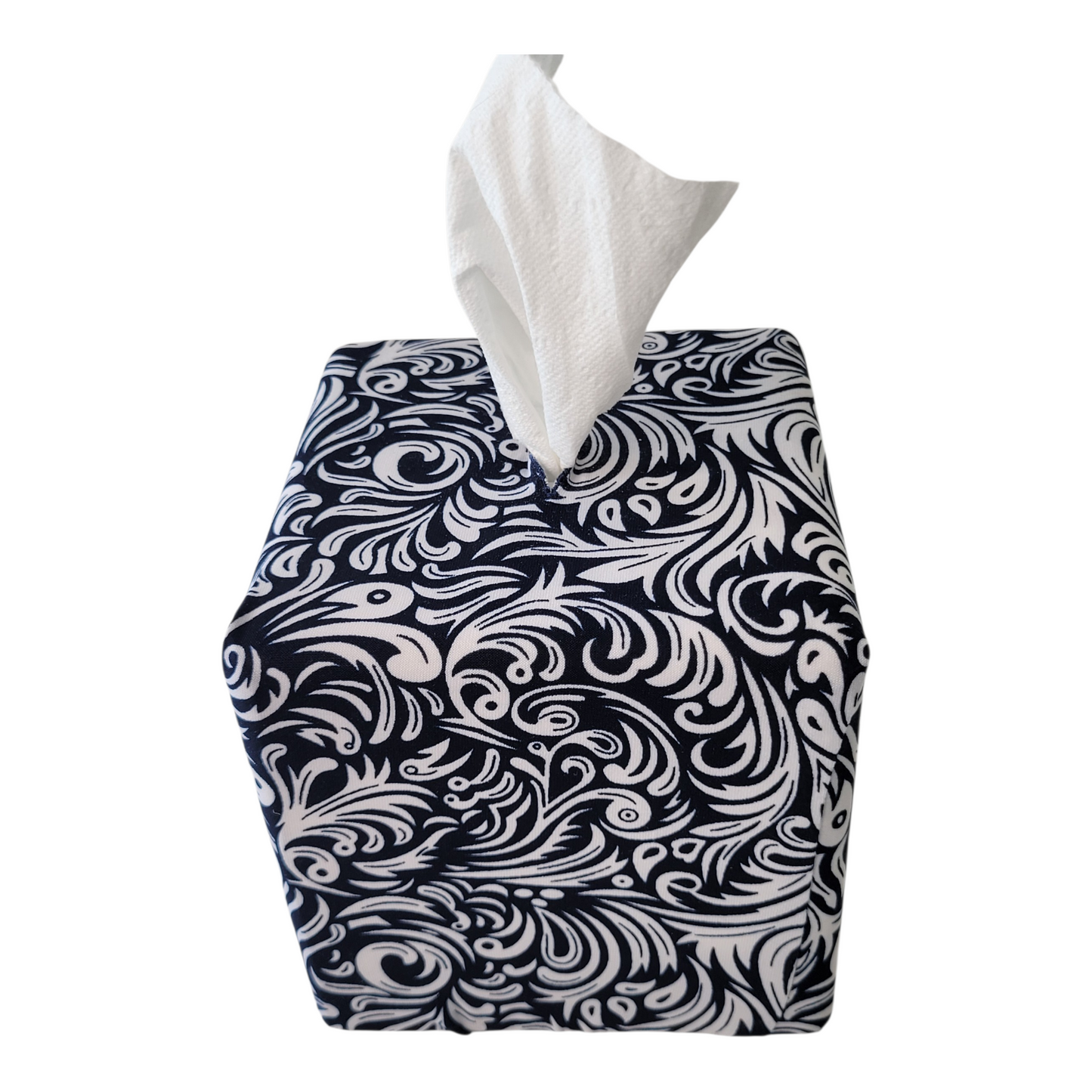 1 Navy Blue and White Swirl AchooCover