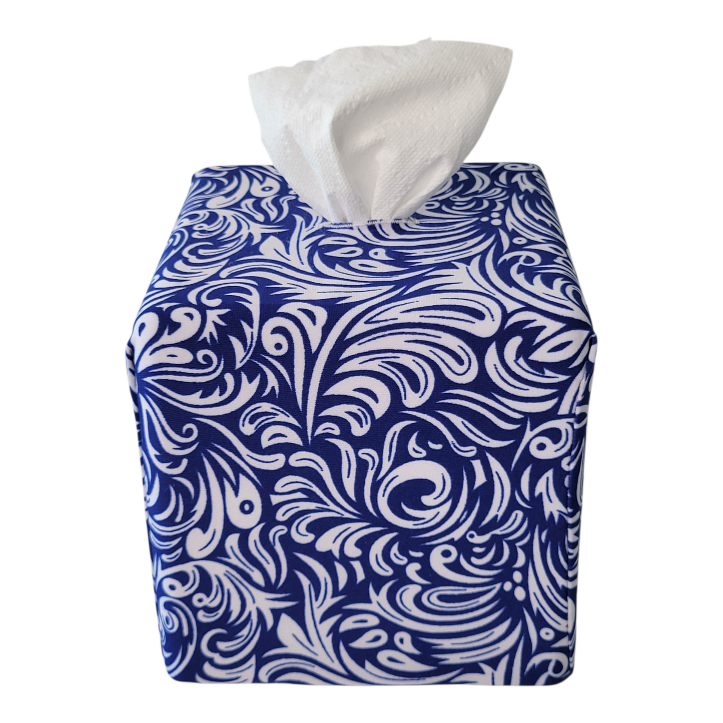 2 Royal Blue and White Swirl AchooCover