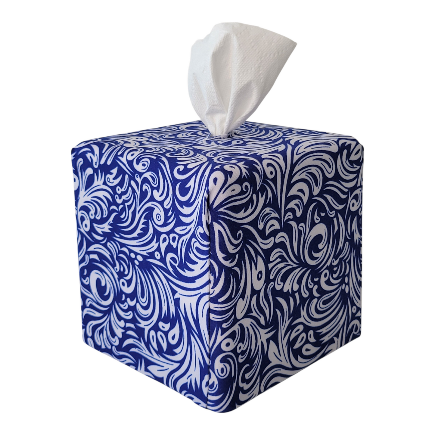 2 Royal Blue and White Swirl AchooCover