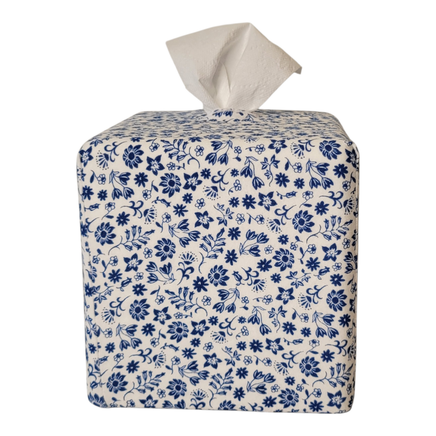 12 White With Blue Flowers AchooCover