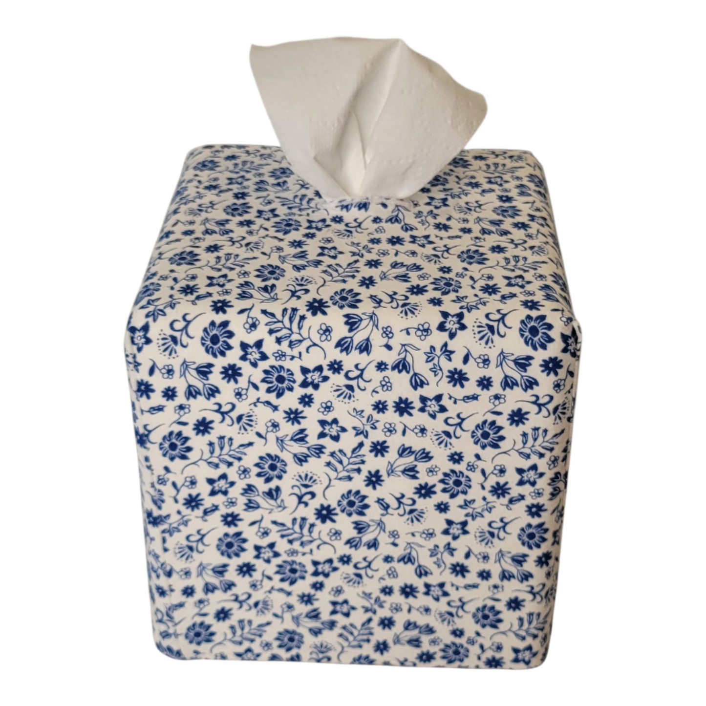 12 White With Blue Flowers AchooCover