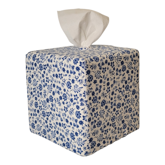 12 White With Blue Flowers AchooCover