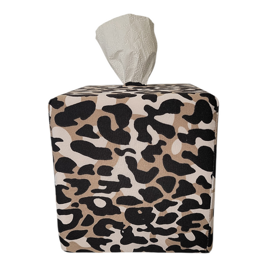 6 Black White and Taupe Leopard AchooCover