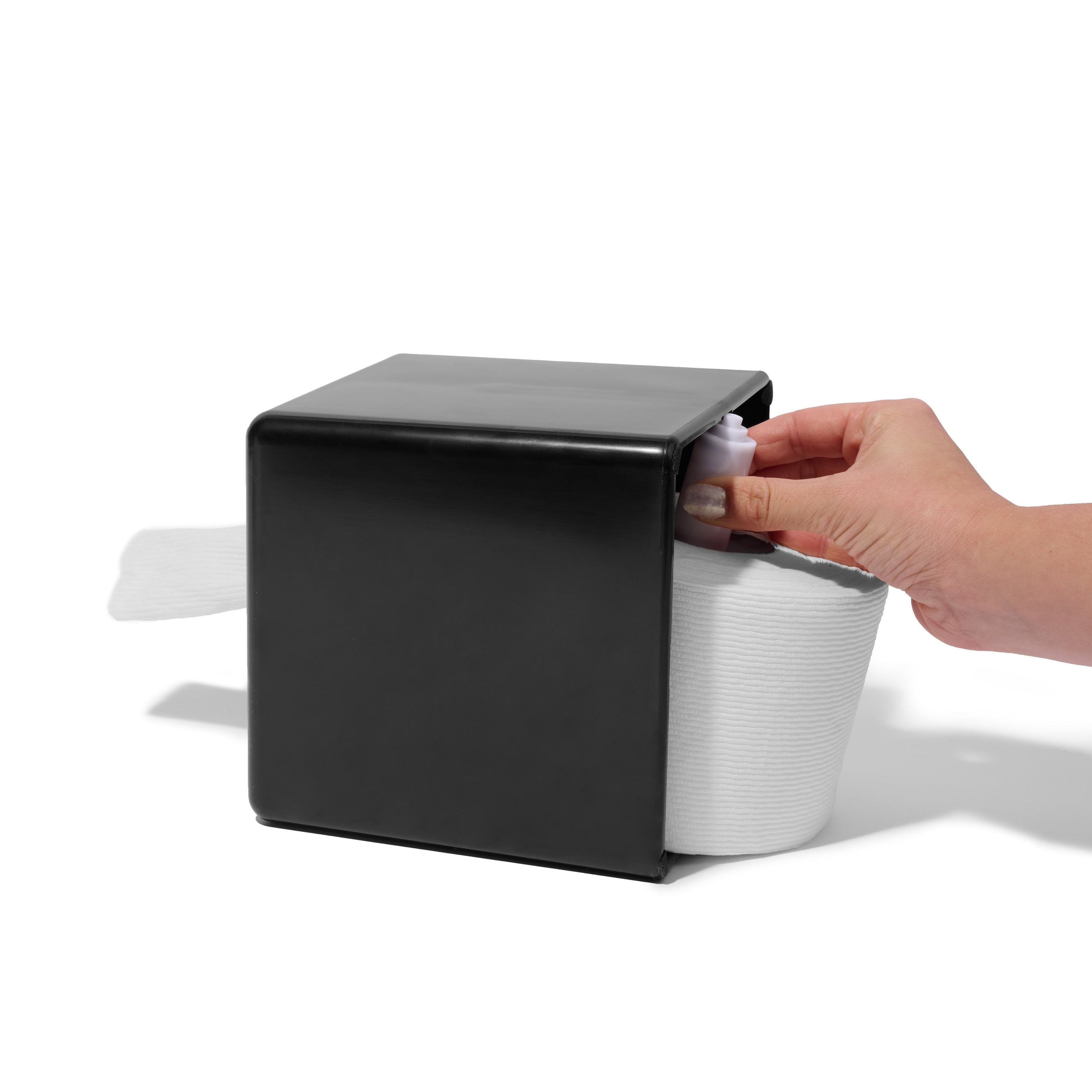 Black AchooBox with Toilet paper loading